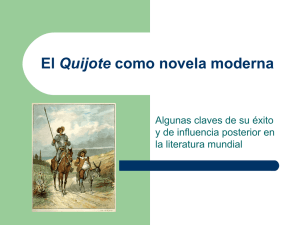 El Quijote como novela moderna