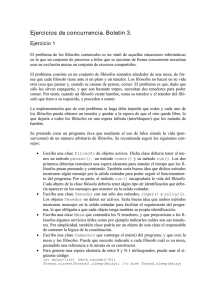 Ejercicios de concurrencia. Boletín 3.