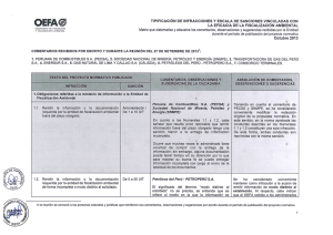 TIPIFICACIÓN DE INFRACCIONES Y ESCALA DE SANCIONES