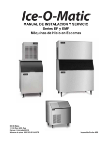 MANUAL DE INSTALACION Y SERVICIO Series EF y - Ice-O