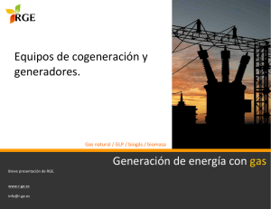 RGE. Equipos cogeneración y generadores