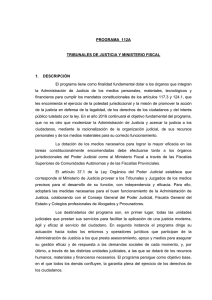 PROGRAMA 112A TRIBUNALES DE JUSTICIA Y MINISTERIO
