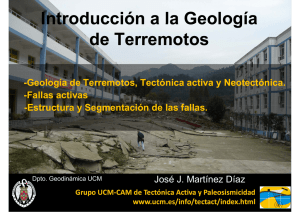 INTRODUCCION A LA GEOLOGIA DE TERREMOTOS