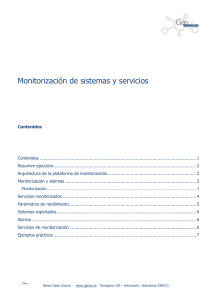 Monitorización de sistemas y servicios