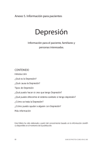 Información para pacientes. Depresión