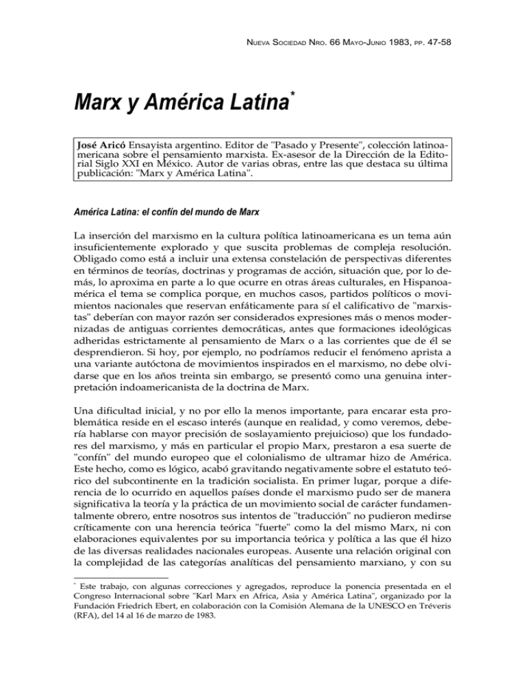Marx Y América Latina 1818