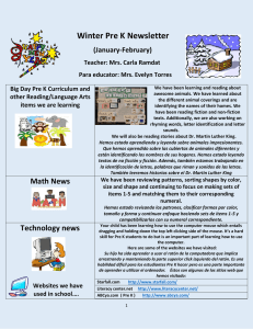 Winter Pre K Newsletter - Montgomery County Public Schools