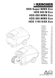 HDS Super M/MX Eco HDS 655 M Eco HDS 695 M/MX Eco HDS