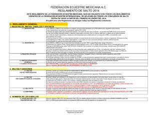 FEM-Reglamento Salto 2014 - Federacion Ecuestre Mexicana