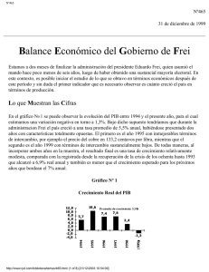 Balance Económico del Gobierno de Frei