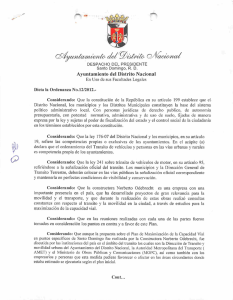 Ordenanzas 2012 - Ayuntamiento del Distrito Nacional