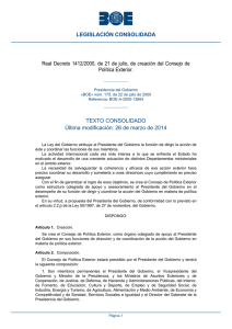 Real Decreto 1412/2000, de 21 de julio, de creación del