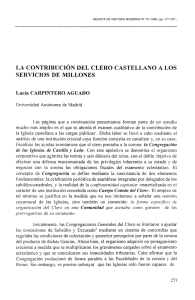 la contribución del clero castellano a los servicios de millones