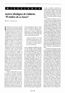 Lectura ideológica de Calderón. "El médico de su honra"