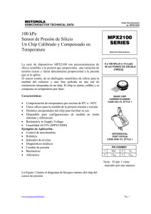 100 kPa Sensor de Presión de Silicio Un Chip Calibrado y