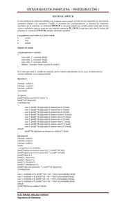 UNIVERSIDAD DE PAMPLONA – PROGRAMACION I