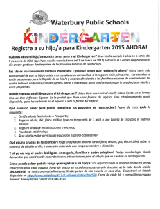 Registre a su hija/apara Kindergarten 2015 AHORA!