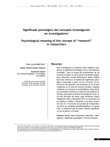 Significado psicológico del concepto investigación en