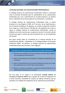 CATÁLOGO NACIONAL DE CUALIFICACIONES PROFESIONALES