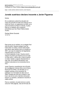 Jurado austriaco declara inocente a Javier Figueroa