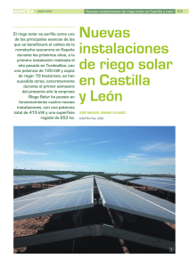 Nuevas instalaciones de riego solar en Castilla y León