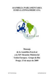 Projecto de Mensagem da Assembleia EuroLat à XIV Reunião