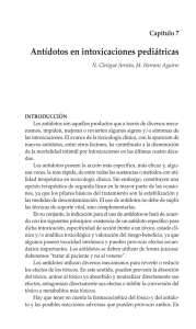 Antídotos en intoxicaciones pediátricas