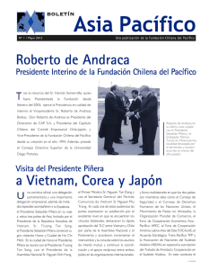 Roberto de Andraca a Vietnam, Corea y Japón