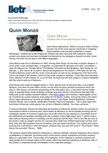 Quim Monzó in lletrA, catalan literature online