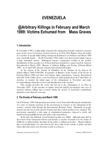 £VENEZUELA @Arbitrary Killings in February and March 1989