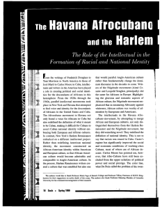 The Havana Afrocubano Movement and the