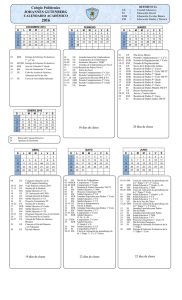 Calendario escolar - colegio politécnico johannes gutenberg