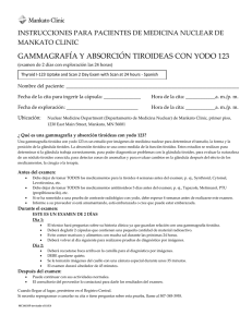 gammagrafía y absorción tiroideas con yodo 123