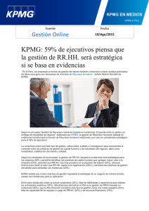 KPMG: 59% de ejecutivos piensa que la gestión de RR.HH. será