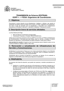 TRANSMISION de ficheros (EDITRAN). OOPP  FEGA