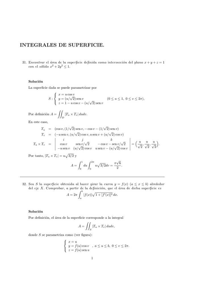 Integrales De Superficie