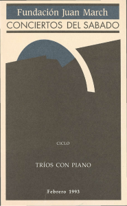 TRÍOS CON PIANO - Fundación Juan March