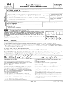 W-9 Form - XPO Logistics