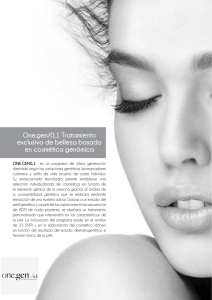 One.gen/0,1 Tratamiento exclusivo de belleza basado en cosmética