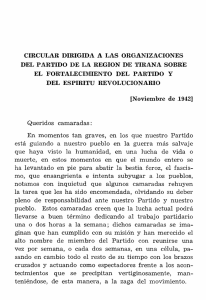 El fortalecimiento del partido y del espíritu revolucionario