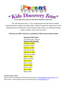 The “Kids Discovery Zone” is a fun, activity-based class