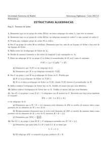 Teoremas de Sylow - Universidad Autónoma de Madrid