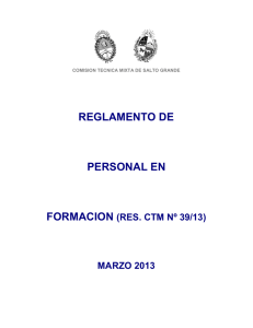 Reglamento de Personal en Formacion