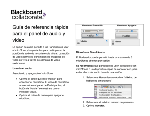 Guía de referencia rápida para el panel de audio y video