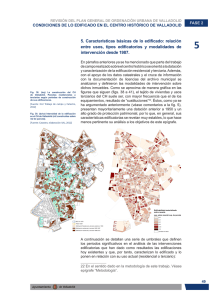 5. Características básicas de lo edificado: relación entre usos, tipos