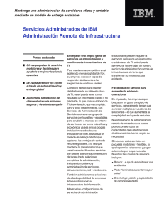 Servicios Administrados de IBM Administración Remota de