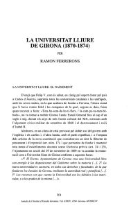 LA UNIVERSITAT LLIURE DE GIRONA (1870
