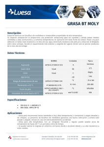 GRASA BT MOLY - LUESA | Lubricantes Especiales SA