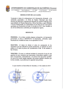 Bolsa de Empleo 2015 - Ayuntamiento de Garrovillas de Alconétar