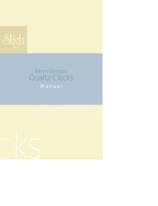 quartz clocks - Champs Clock Shop